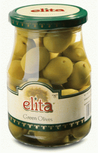 Elita Groene Olijven met kern 370g